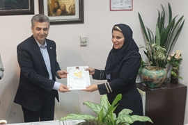 حضور مدیرکل اداره پست گیلان در بیمارستان پروفسور پیروز