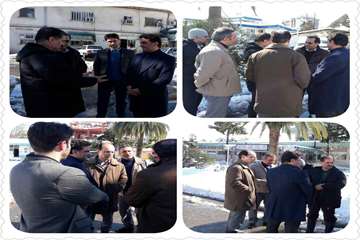 بازدید از بیمارستان در برف